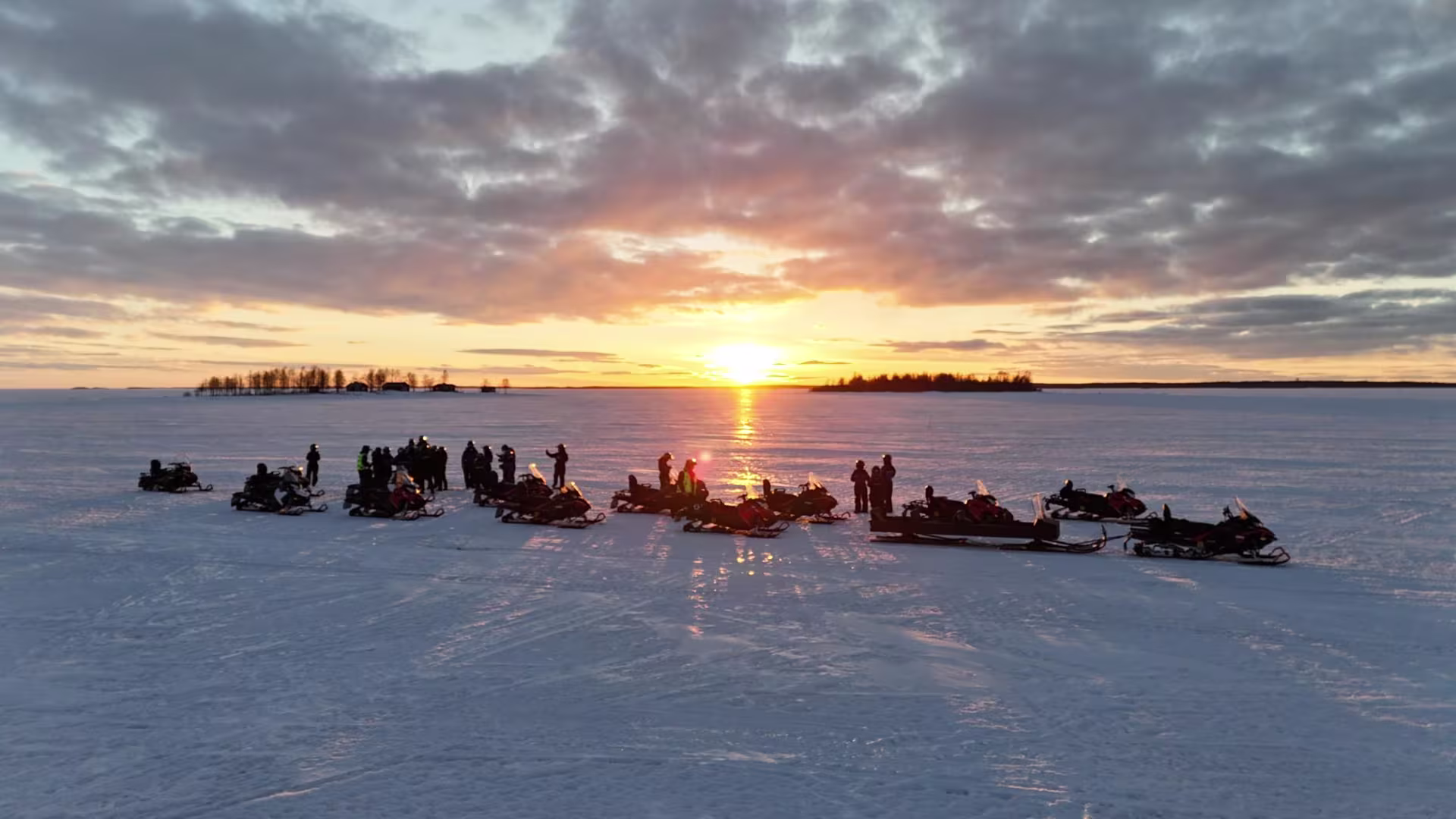 Snowmobile Adventure on the Frozen Bothnian Bay